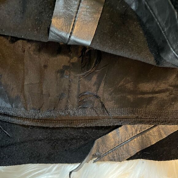 VTG U.S. Leather Mini Skirt || SZ 11-12 - Picture 4 of 9